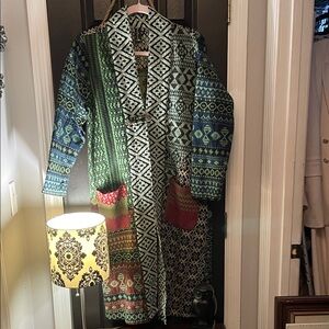Sacred Threads Vibrant Patterned Coat
